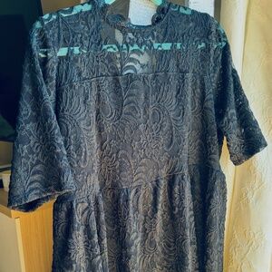 Torrid Black Lace Peplum top